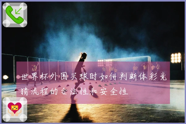 世界杯外围买球时如何判断体彩竞猜流程的合法性和安全性